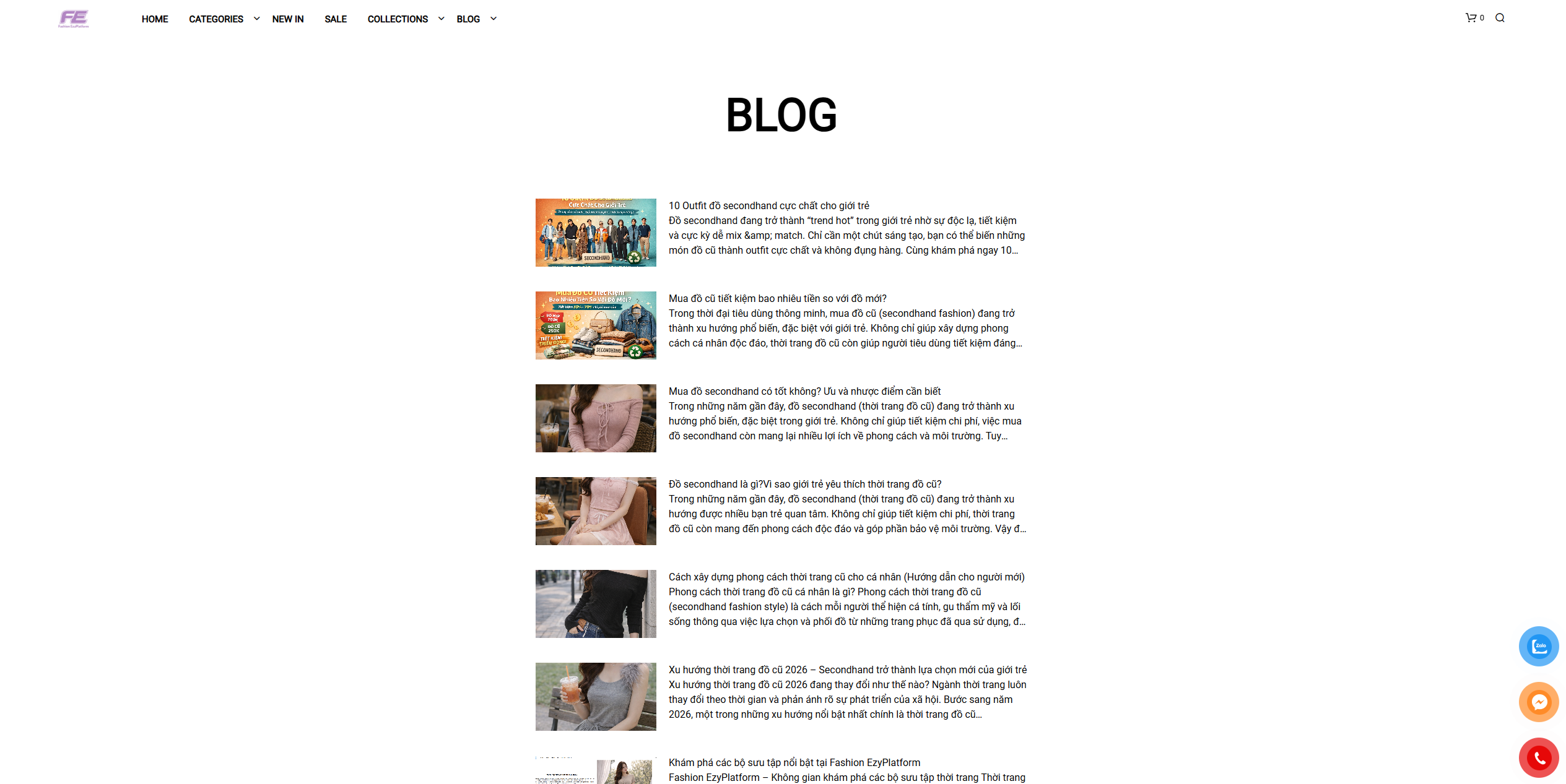 Kiểm tra hiển thị bài blog ngoài website