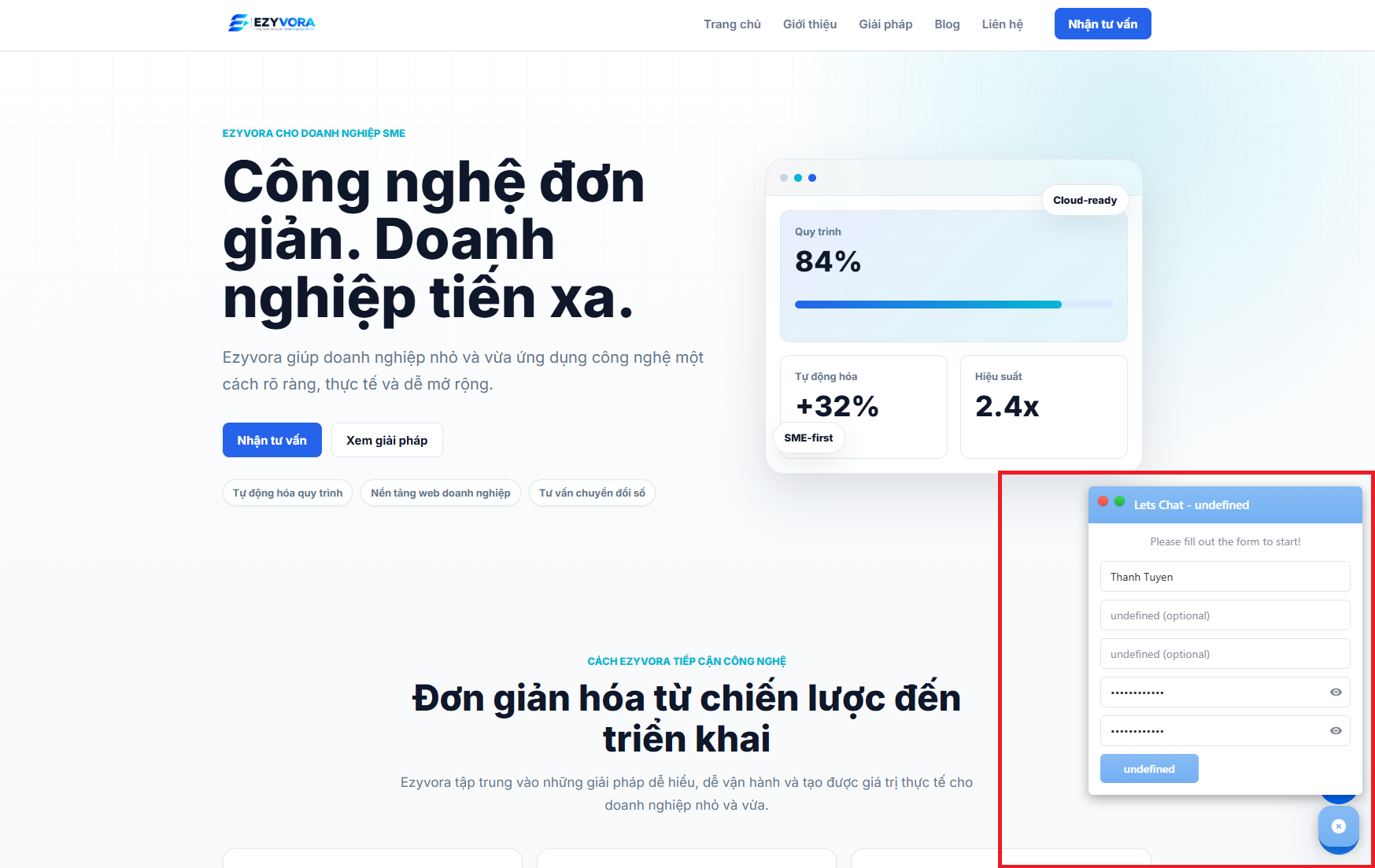Minh họa chatbot giao tiếp với người dùng trên website