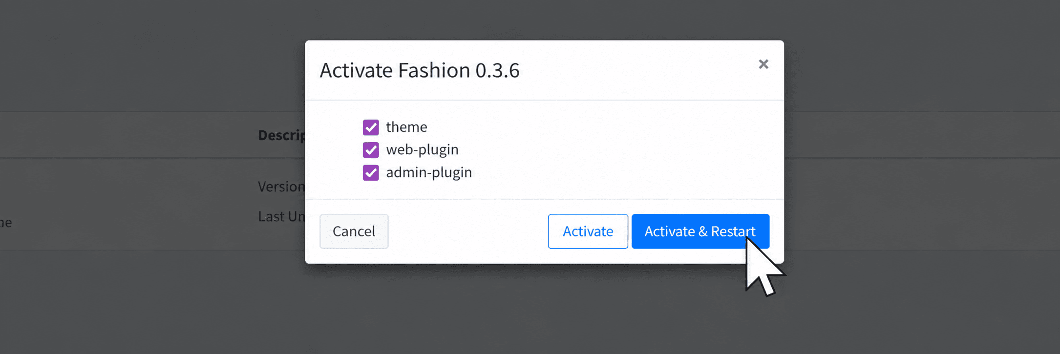 Trạng thái Activate của theme, phần 2