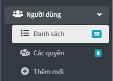 Truy cập Người dùng - Danh sách