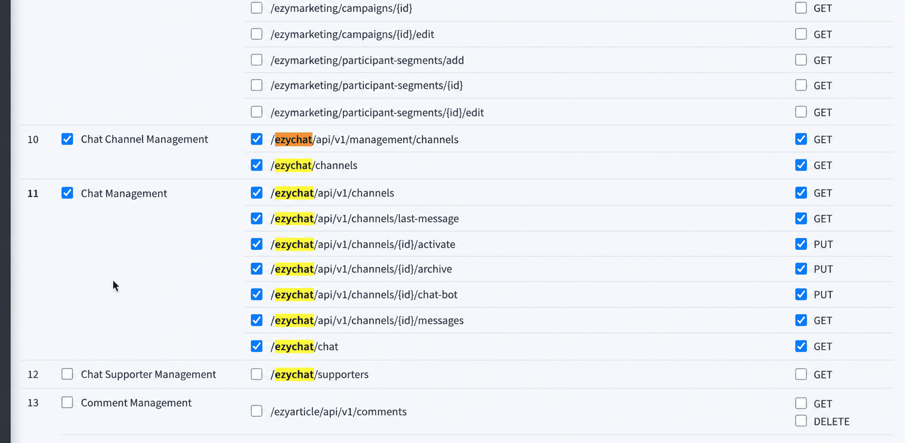 Cấp quyền Chat Management
