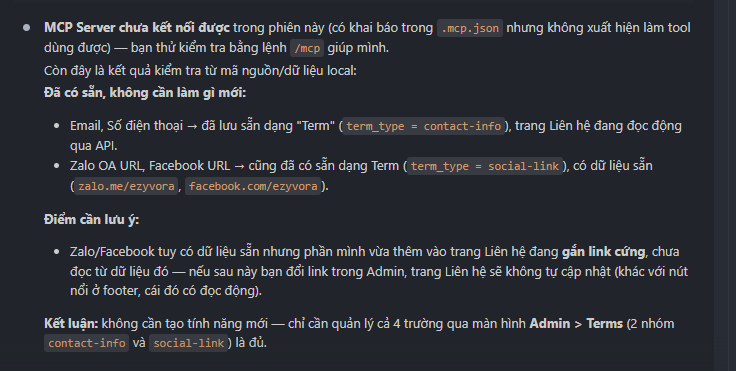 AI kiểm tra dữ liệu thông tin liên hệ qua MCP Server