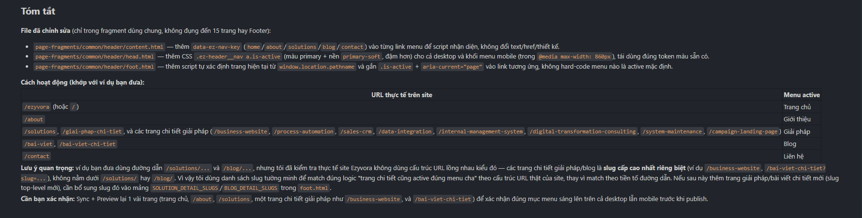 Áp dụng Common Header và Footer cho toàn website