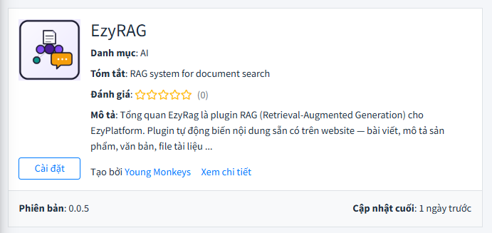 Giao diện quản trị EzyRAG