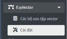 Mở trang Cài đặt của EzyVector