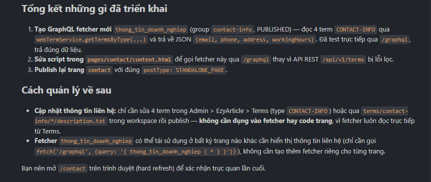 AI kiểm tra dữ liệu thông tin doanh nghiệp trên EzyPlatform qua MCP Server