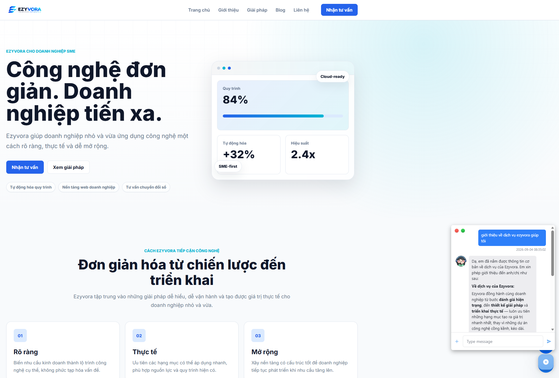 Chatbot trả lời trước khi gắn kỹ năng và RAG