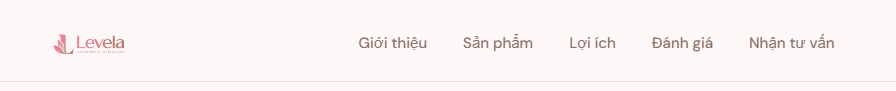 Menu Levela trước khi thêm mục Blog