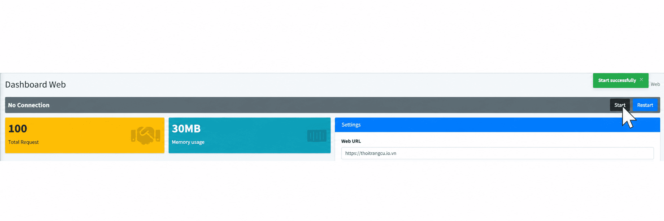 Nút Start Web Service, phần 2