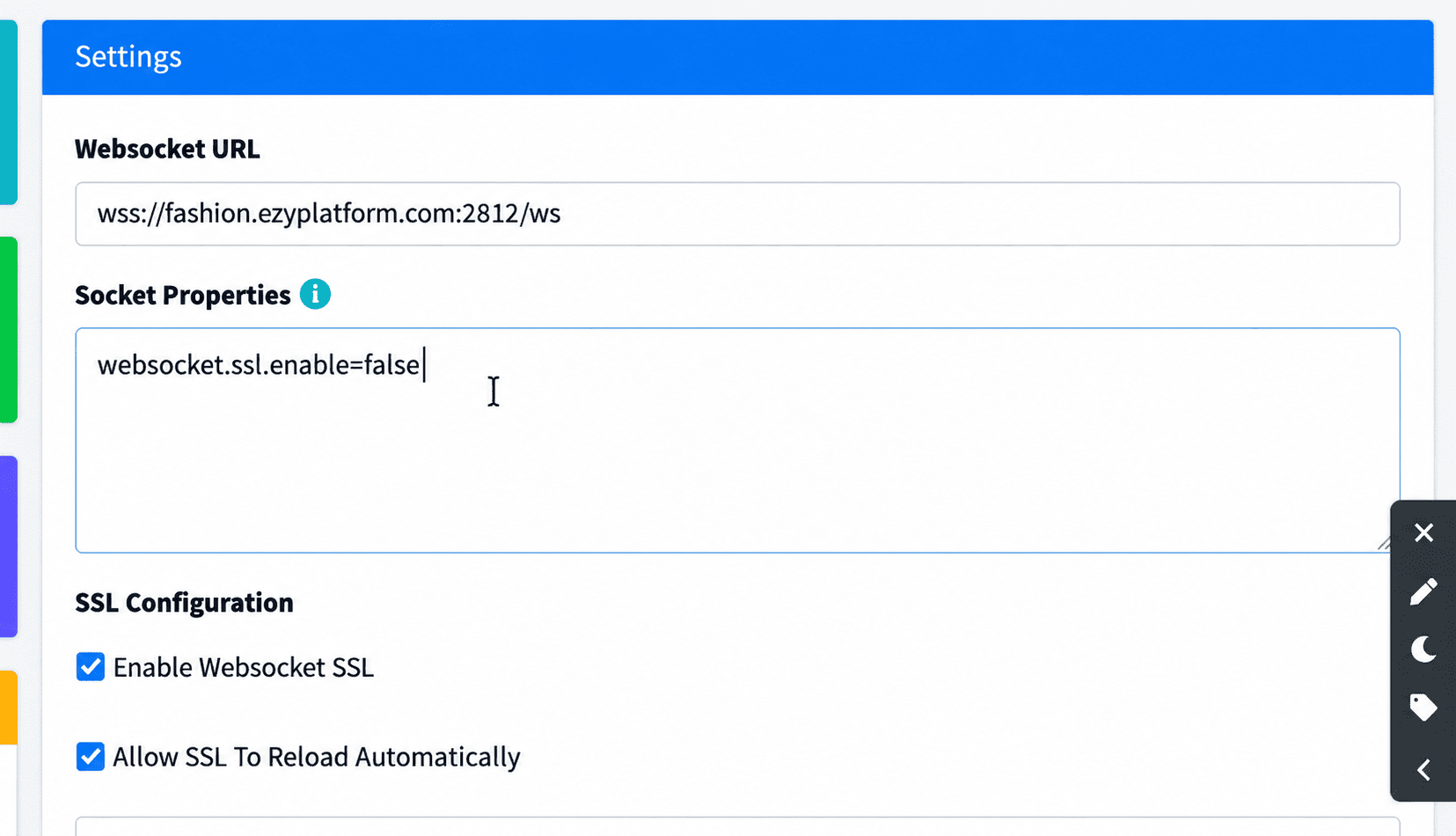 Cấu hình Websocket URL với wss cho HTTPS
