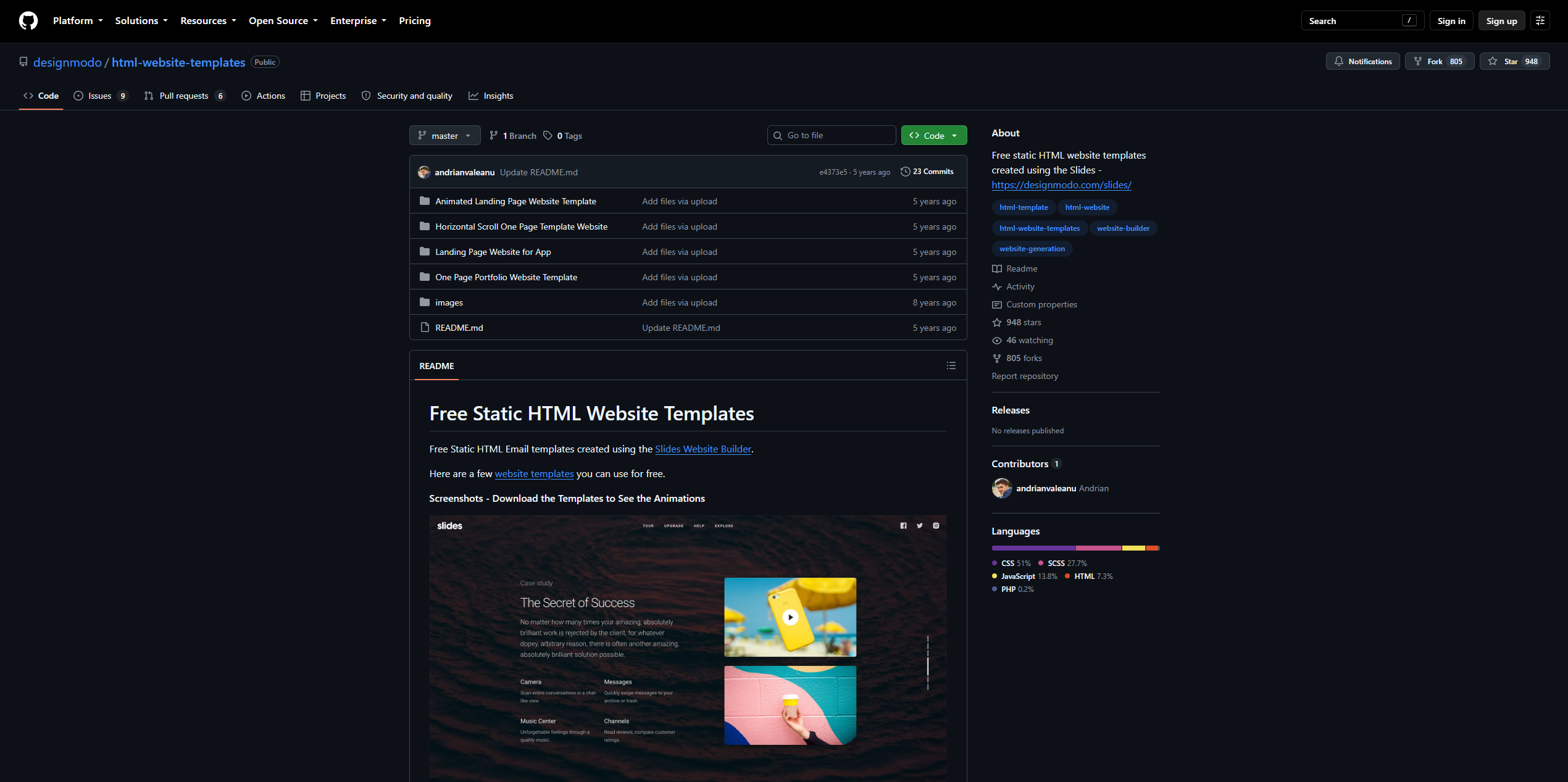 Danh sách mã nguồn website mẫu