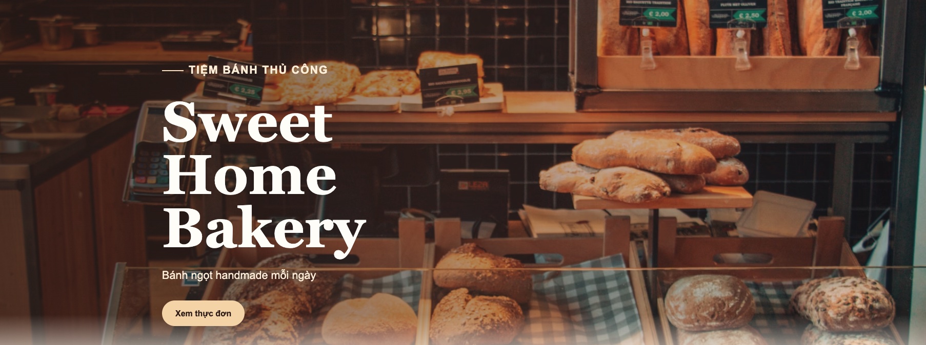 Banner trang Sweet Home Bakery