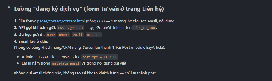 Kết quả AI phân tích luồng đăng ký dịch vụ