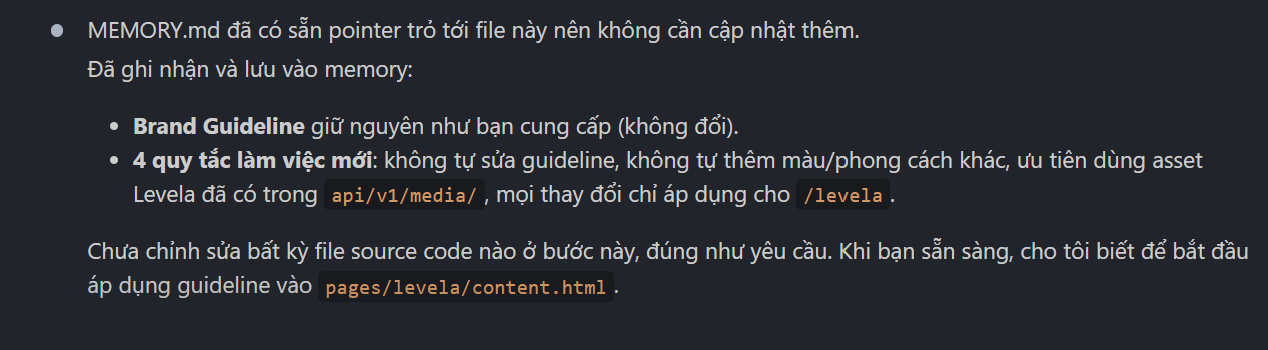 AI đã có Brand Guideline và tài nguyên thương hiệu Levela