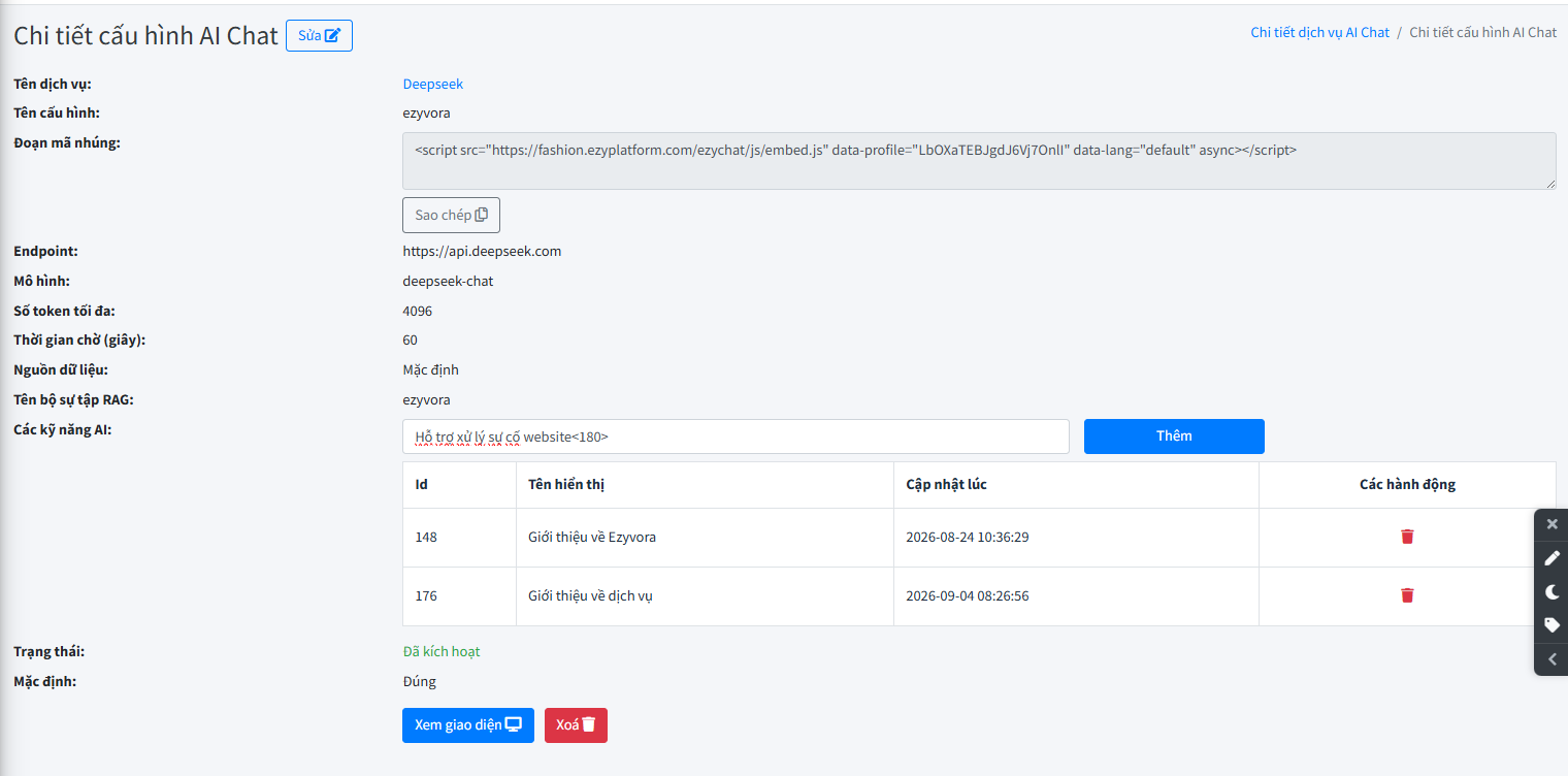 Gắn kỹ năng Hỗ trợ xử lý sự cố website vào cấu hình ezyvora