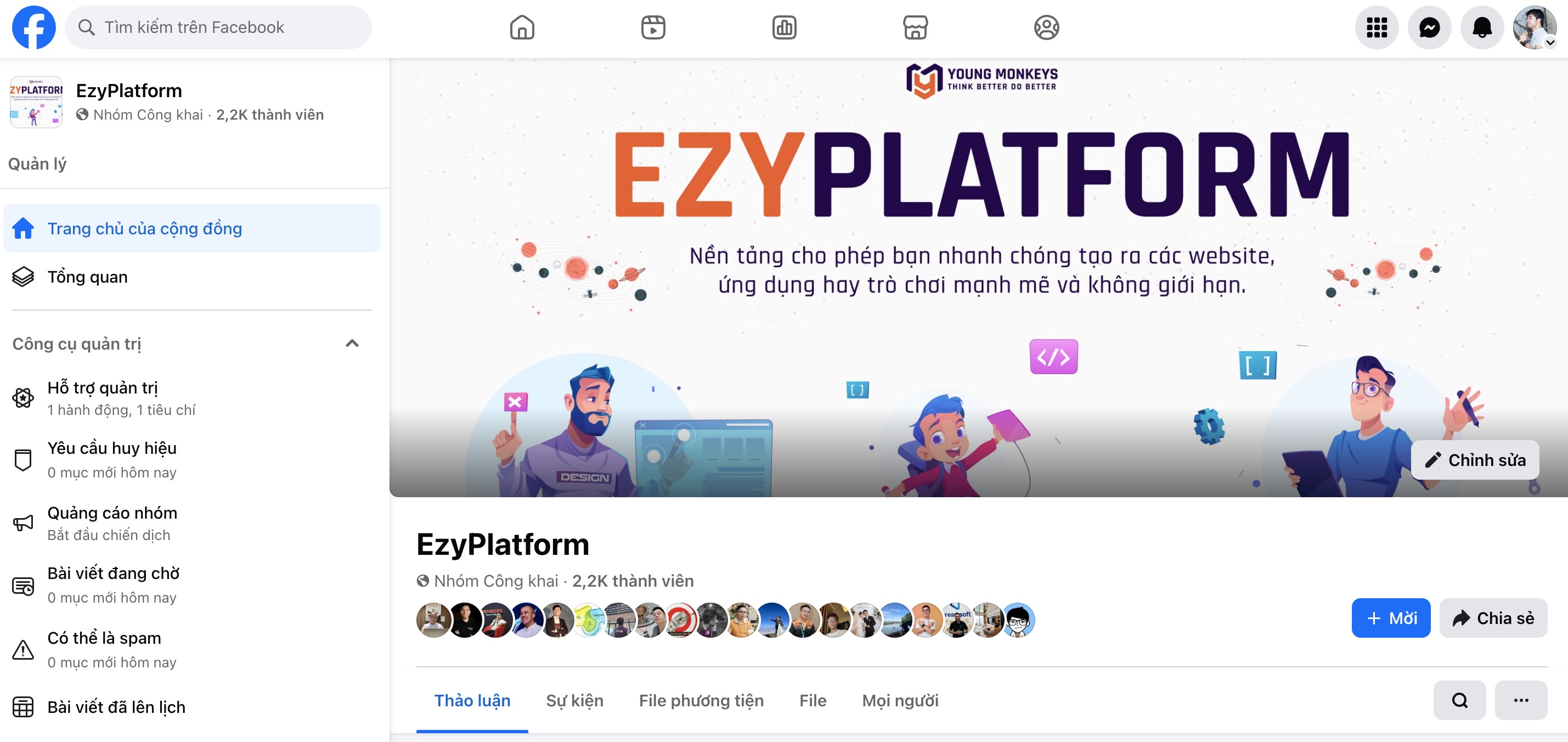 Cộng đồng EzyPlatform trên Facebook