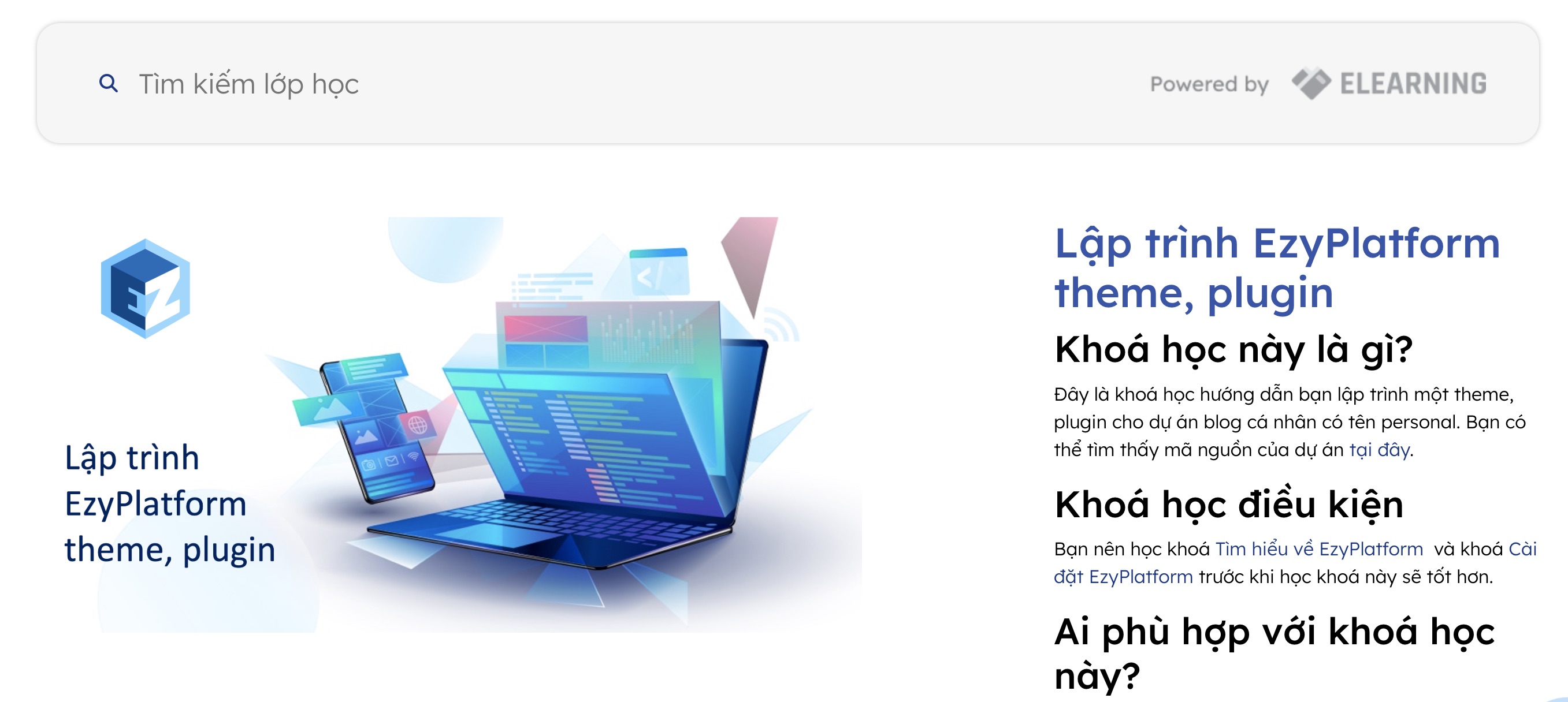 Khoá học online EzyPlatform
